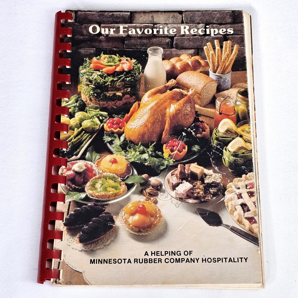Vintage Our Favorite Recipes‎ Cookbook Minnesota Rubber Company Spiral Bound